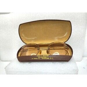 Vtg Bausch & Lomb B&L Wire Rim/10 12K GF Gold Filled Frames EYEGLASSES  w Case